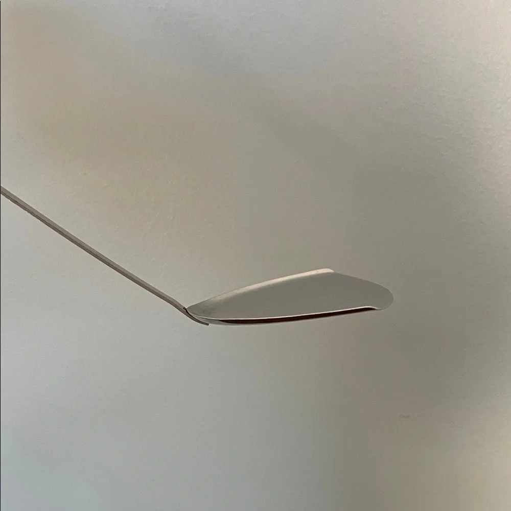 Elegant Silver and Wood Wok Spatula